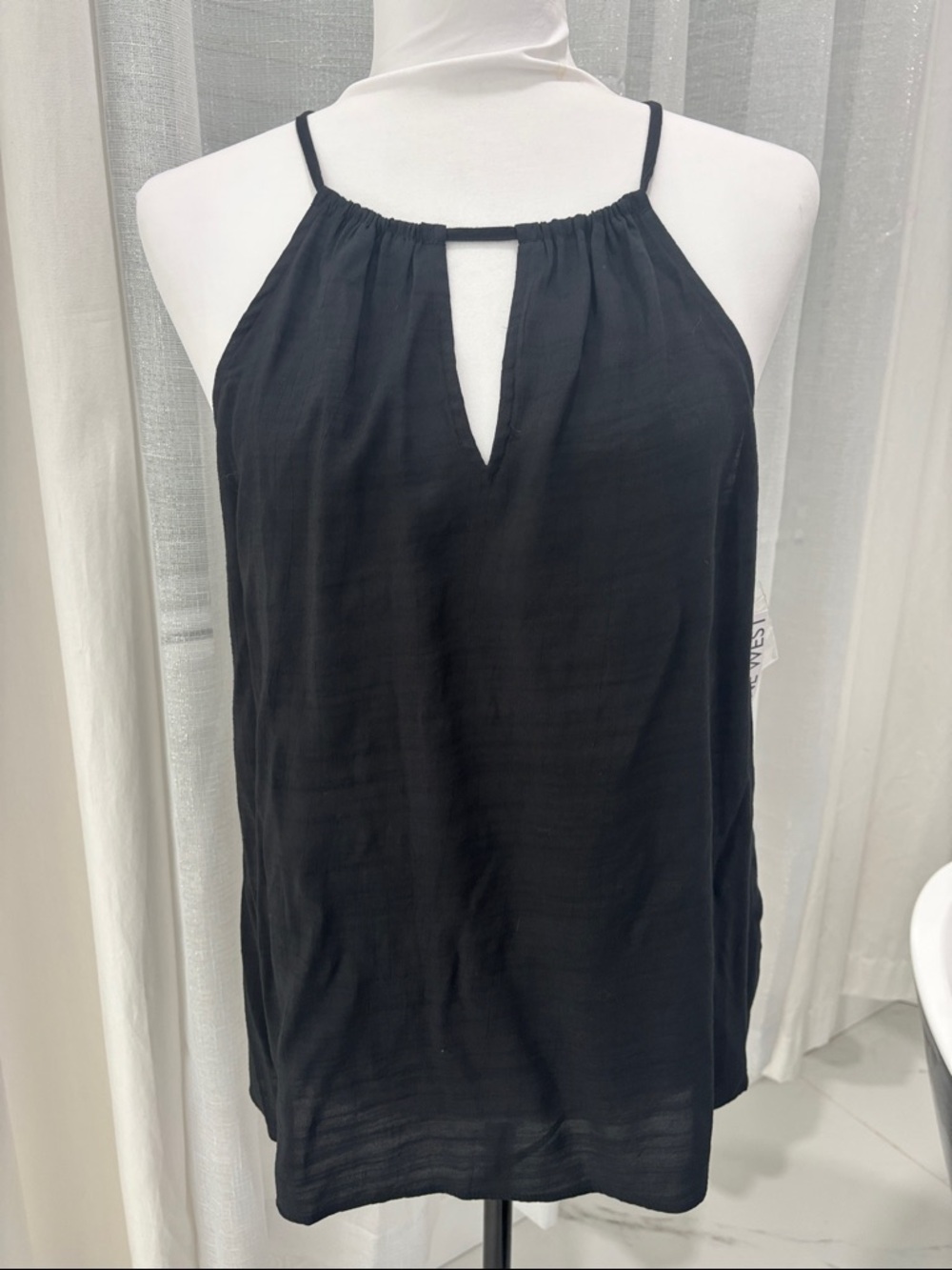 Nine West Black Halter Keyhole Camisole